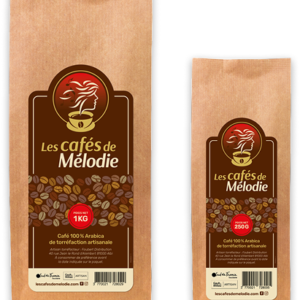 Paquets de cafés 1kg et 250g les cafés de Mélodie