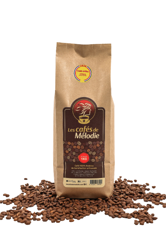 Café en grains les cafés de Mélodie paquet 1kg